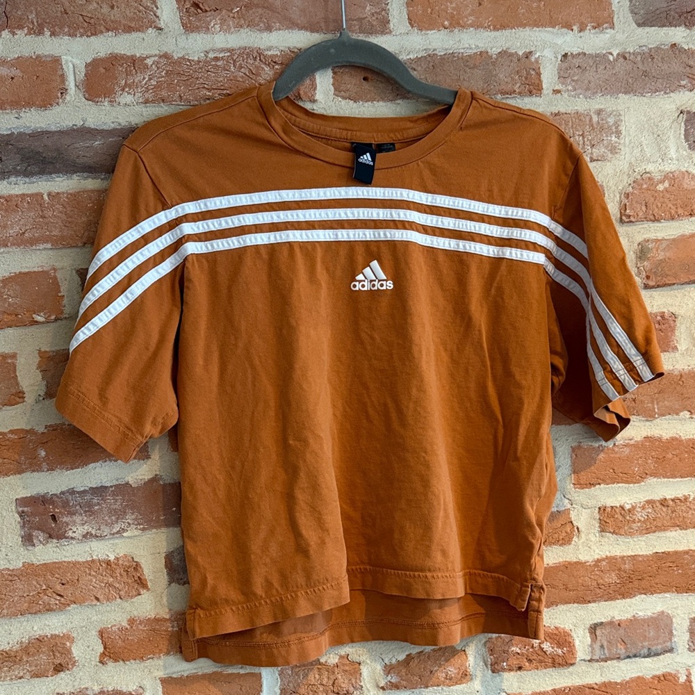 Adidas woman’s Orange cropped T-Shirt